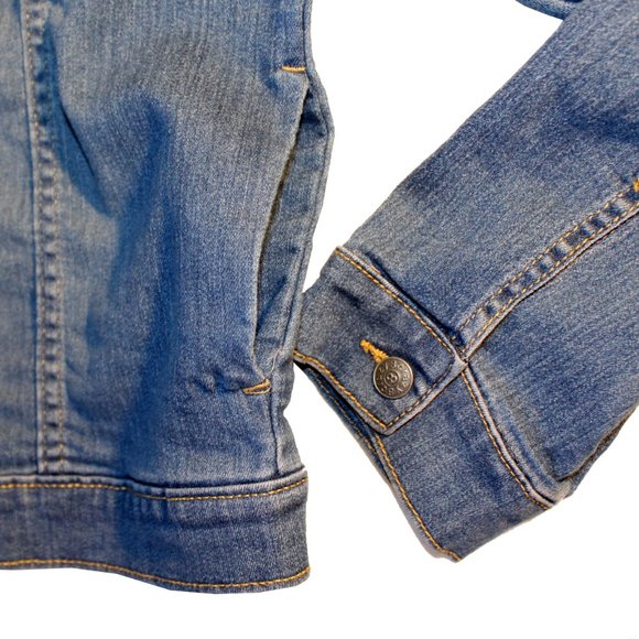 Girl's CRAZY 8 Sz 14-16 XL Denim Blue Jean Jacket - Picture 8 of 13